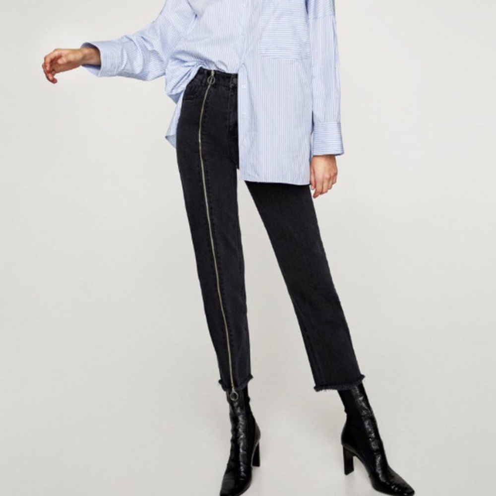 ZARA High rise mom jeans